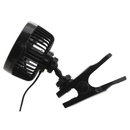Ventilator med klemme USB 4W/5V sort