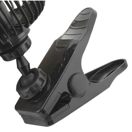 Ventilator med klemme USB 4W/5V sort