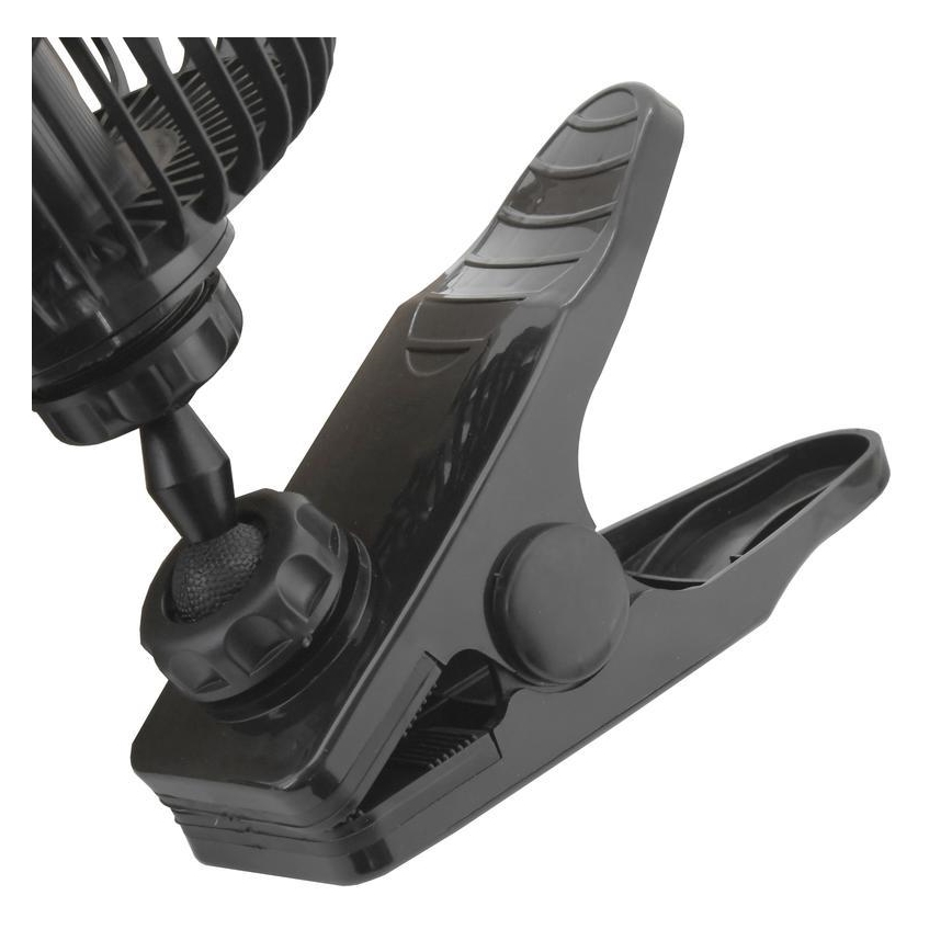 Ventilator med klemme USB 4W/5V sort
