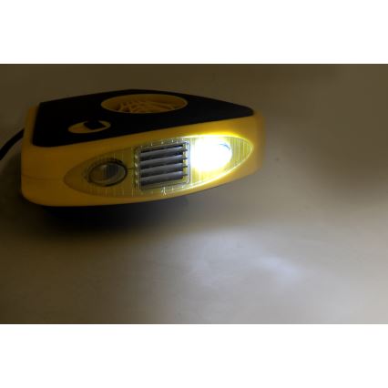 Ventilator med varme og LED-lys 3-i-1 158W/12V