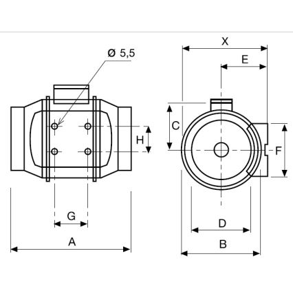 Ventilator TD-250/100 24W/230V