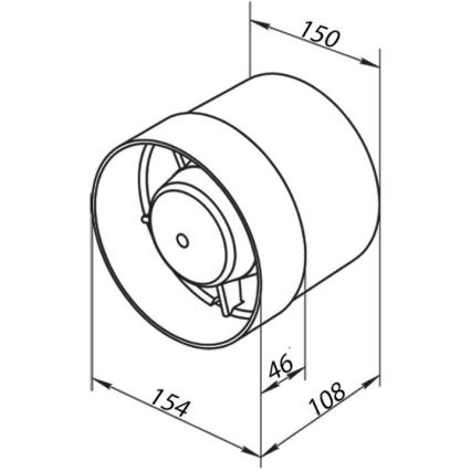 Ventilator VENTS 150VKO 15 cm
