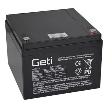 Ventilreguleret blyakkumulator (VRLA, AGM) 12 V / 28 Ah
