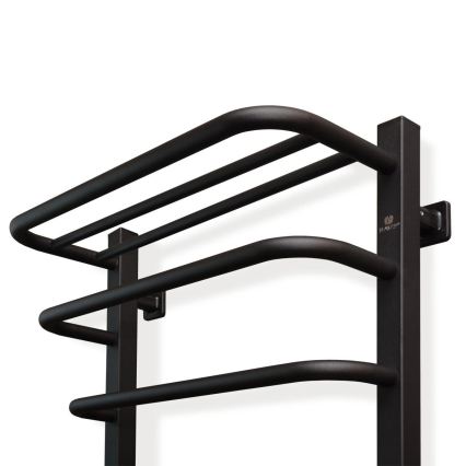 Vertaduro - Elektrisk håndklædetørrer med termostat DOR 155W/230V 80x48 cm IP44 sort venstre