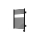 Vertaduro - Badeværelsesradiator med termostat MEG 400 W 78 x 50 cm, sort