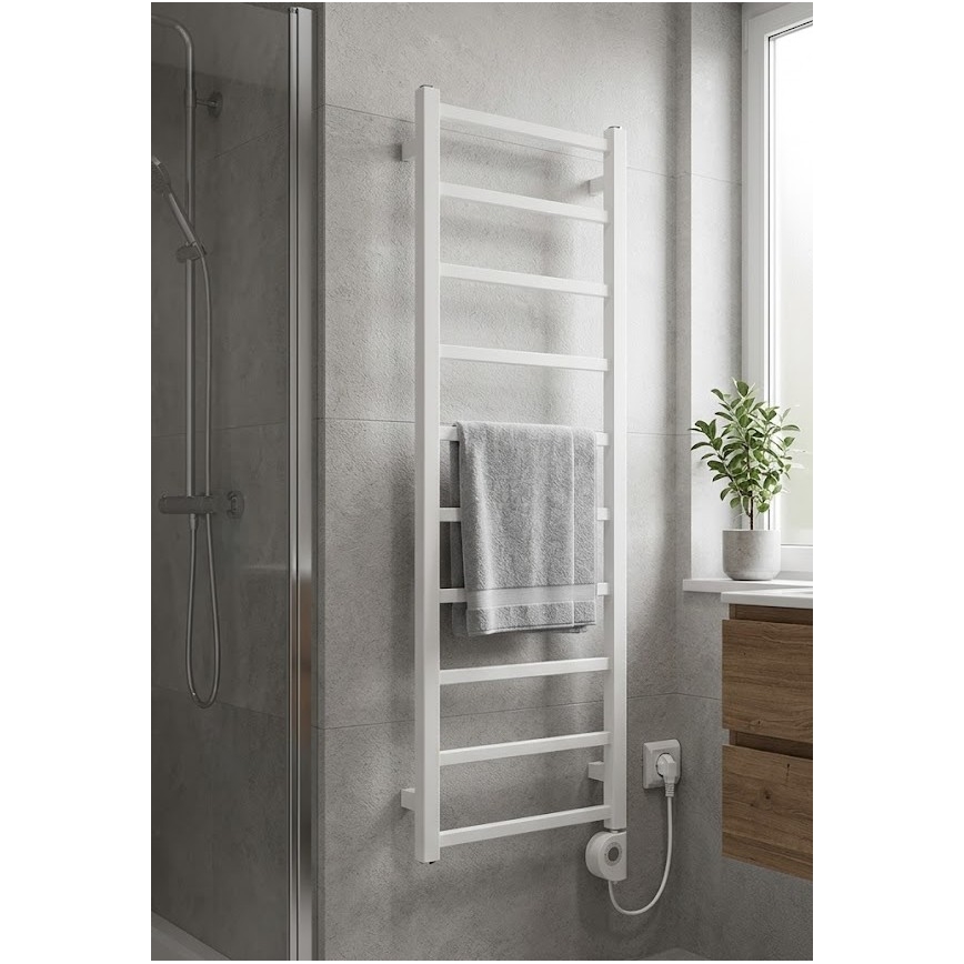 Vertaduro - Badeværelsesradiator med termostat ZOE 400W 114x40 cm hvid