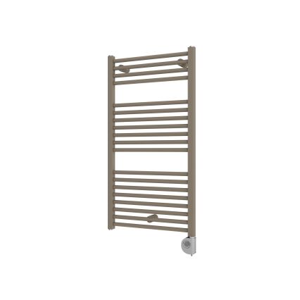 Vertaduro - DENISE badeværelsesradiator med indbygget termostat, 400 W, 94 x 50 cm, taupe