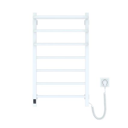 Vertaduro - Elektrisk håndklædetørrer med termostat DOR 155W/230V 80x48 cm IP44 hvid højre