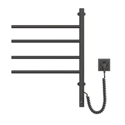 Vertaduro - Elektrisk roterende håndklædetørrer med termostat ARA 60W/230V 65x49 cm IP44 sort