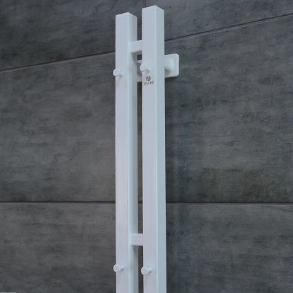 Vertaduro - Elektrisk håndklædetørrer med termostat VEO 106W/230V 150x9 cm IP44 hvid højre