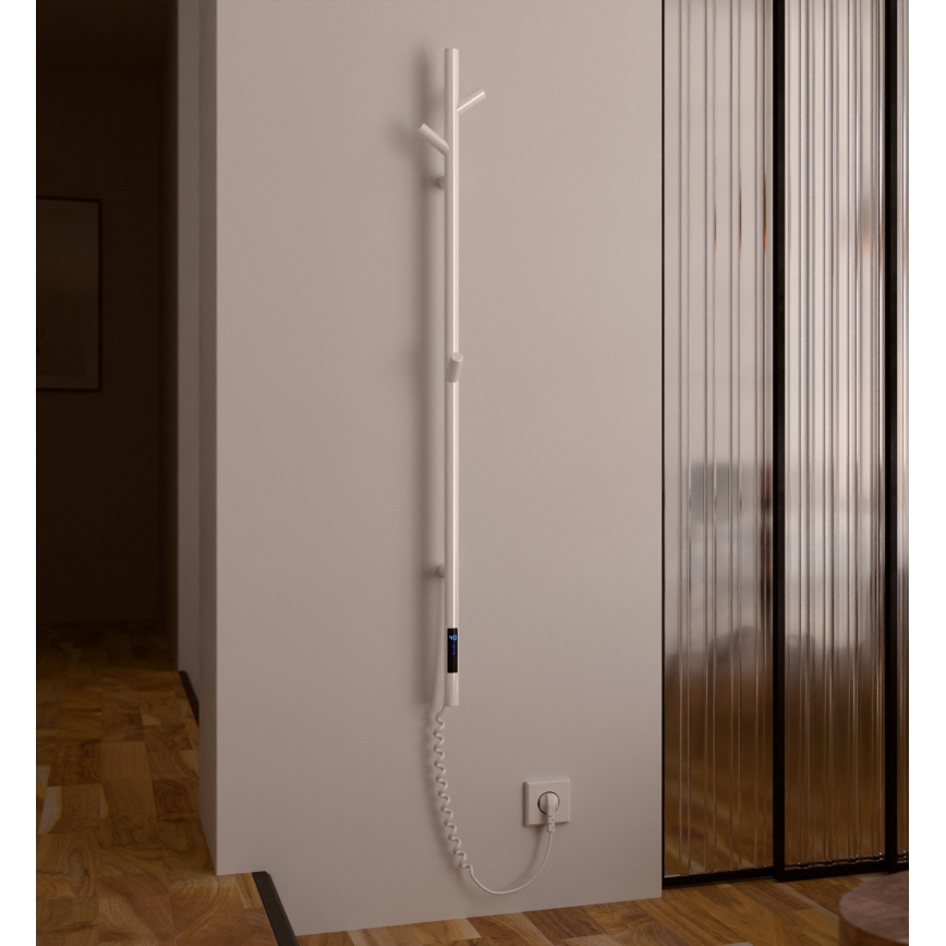 Vertaduro - Elektrisk håndklædetørrer MEDA 37 W 118 x 16 cm hvid