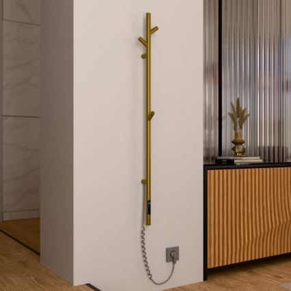 Vertaduro - Elektrisk håndklædetørrer MEDA 37W 118x16 cm guld