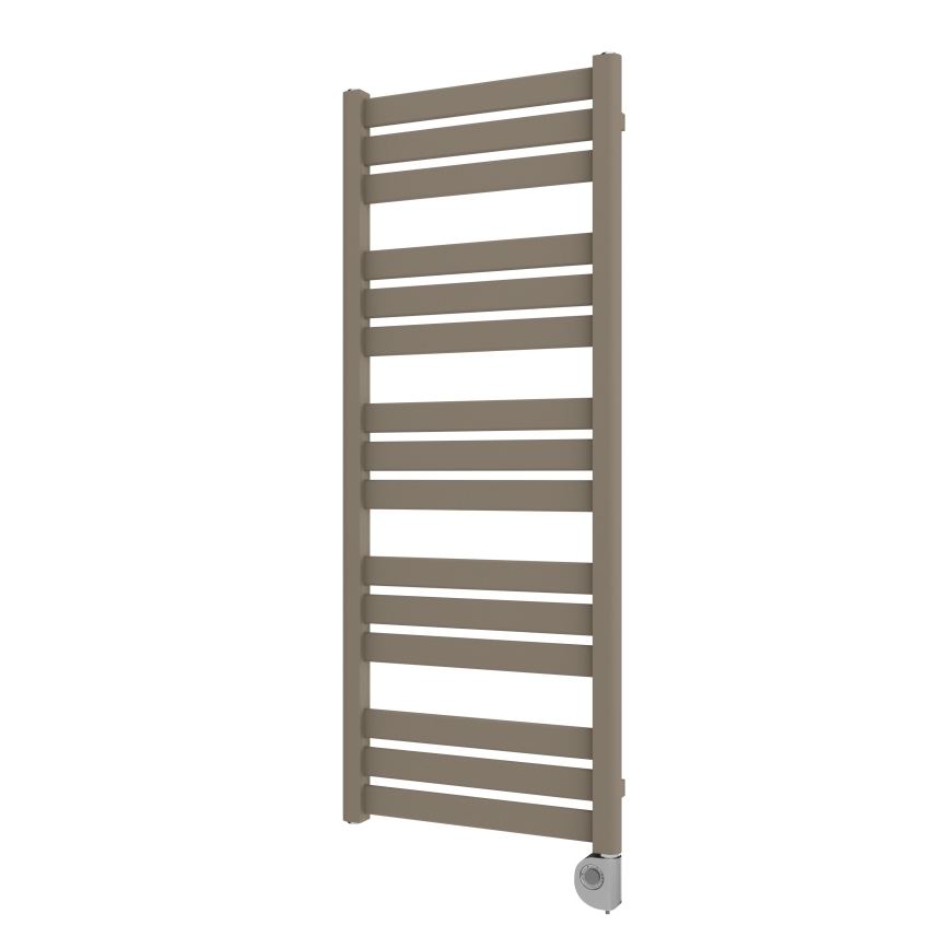 Vertaduro - LUCY badeværelsesradiator med termostat, 600 W, 125 x 50 cm, taupe