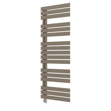 Vertaduro - ZIVA badeværelsesradiator med termostat, 800 W, 177 x 50 cm, taupe