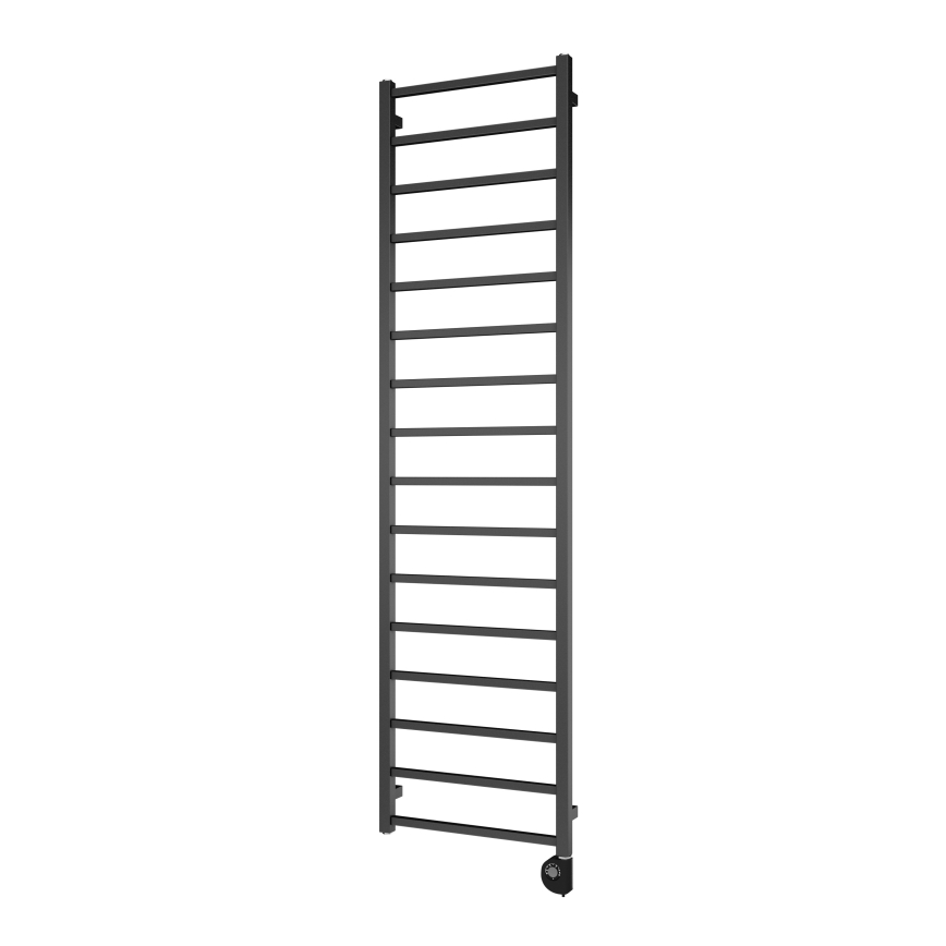 Vertaduro - ZOE badeværelsesradiator med termostat, 400 W, 186 x 50 cm, antracit