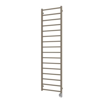 Vertaduro - ZOE badeværelsesradiator med termostat, 400 W, 186 x 50 cm, taupe