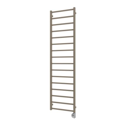 Vertaduro - ZOE badeværelsesradiator med termostat, 400 W, 186 x 50 cm, taupe