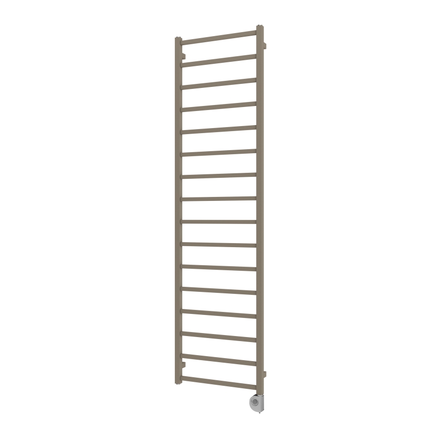 Vertaduro - ZOE badeværelsesradiator med termostat, 400 W, 186 x 50 cm, taupe