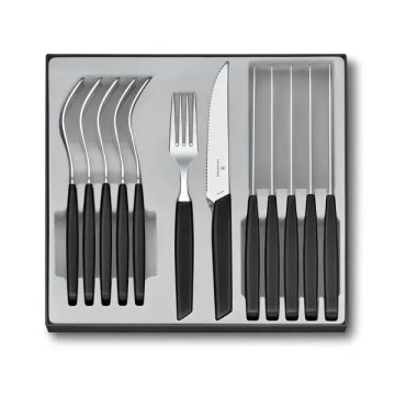Victorinox - Bestiksæt SWISS MODERN, 12 dele, sort