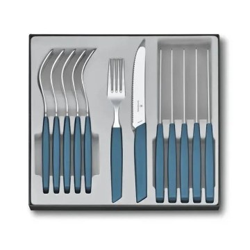 Victorinox - Bestiksæt SWISS MODERN 12 stk. blå