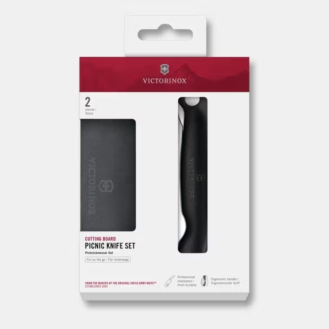 Victorinox - Foldekniv SWISS CLASSIC 11 cm sort + skærebræt