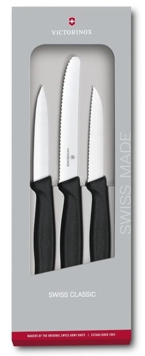 Victorinox - Grøntsagsknive 3 stk. sort