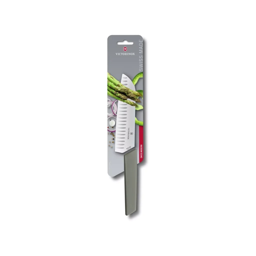 Victorinox - Køkkenkniv Santoku SWISS MODERN 17 cm grøn
