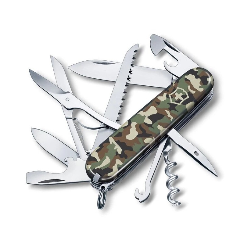 Victorinox - Multifunktionel lommekniv HUNTSMAN 9,1 cm/15 funktioner camouflage