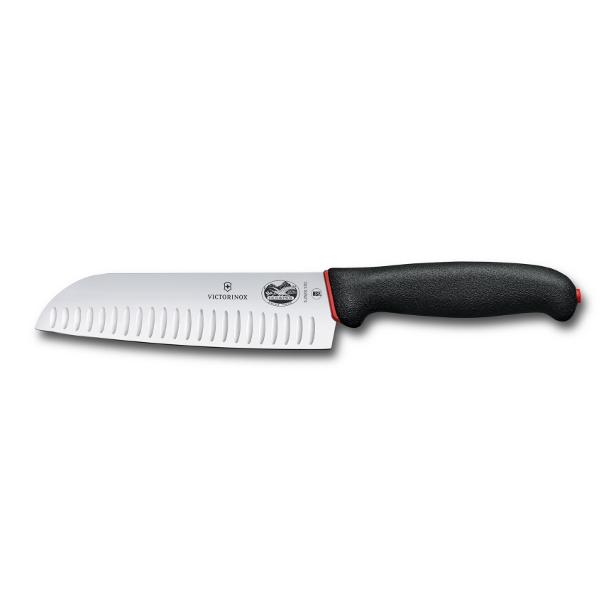 Victorinox - Santoku-kniv DUAL GRIP 17 cm sort