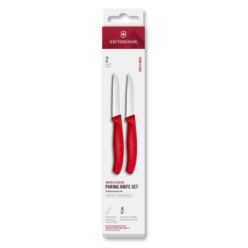 Victorinox - SWISS CLASSIC grøntsagsknivsæt, 2 stk., 8 cm, rød