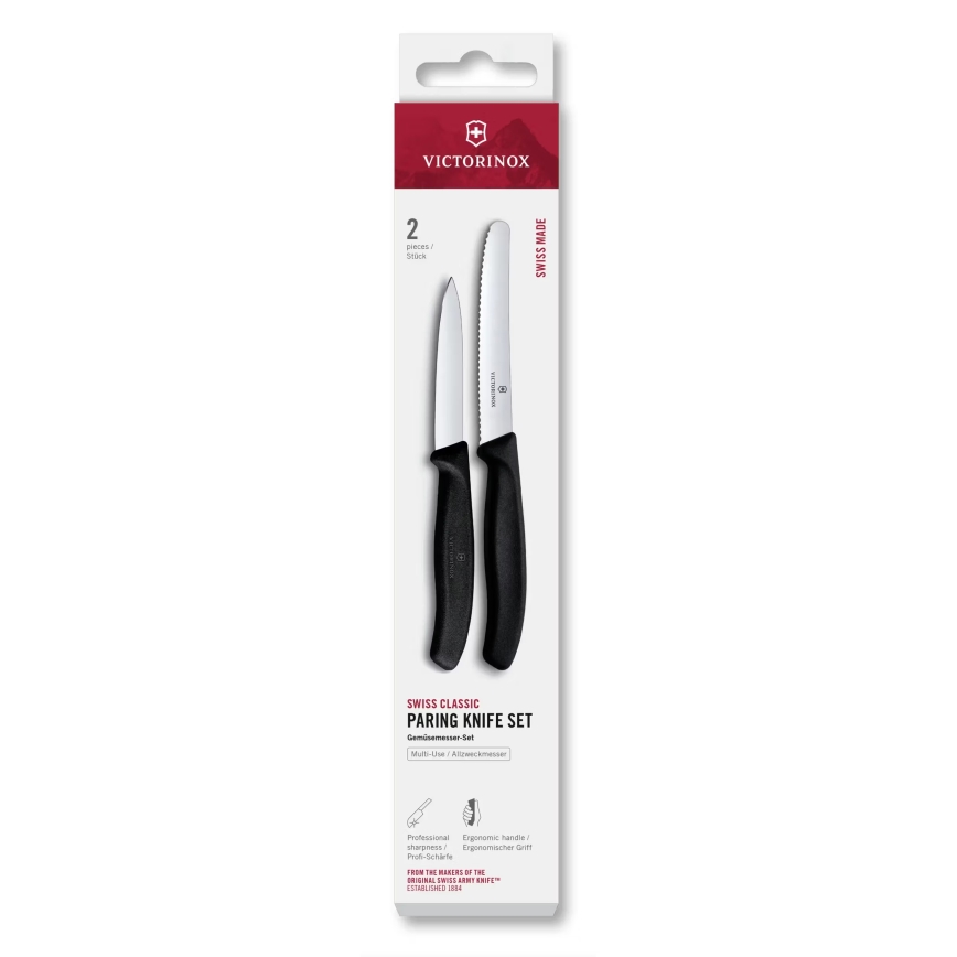 Victorinox - SWISS CLASSIC grøntsagsknivsæt, 2 stk., sort