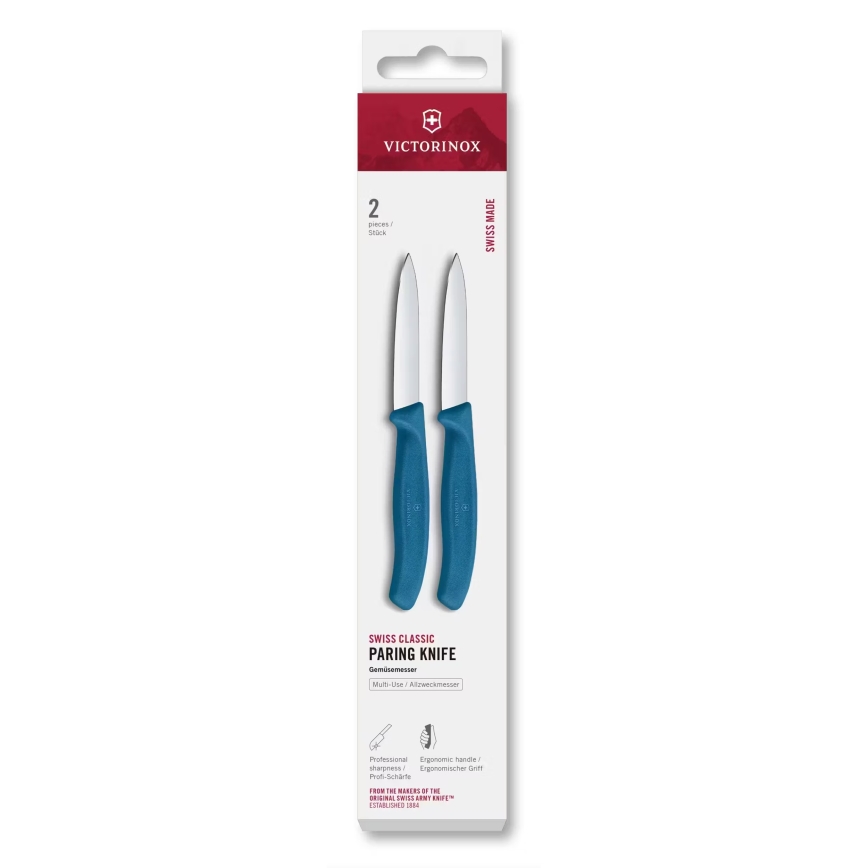 Victorinox - SWISS CLASSIC grøntsagsknivsæt 8 cm, 2 stk., blå