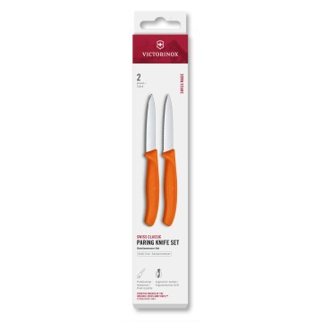 Victorinox - SWISS CLASSIC grøntsagsknivsæt, 8 cm, 2 stk., orange
