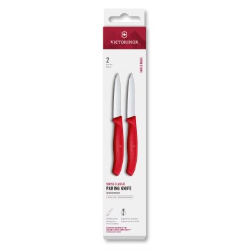 Victorinox - SWISS CLASSIC grøntsagsknivsæt 8 cm, 2 stk., rød