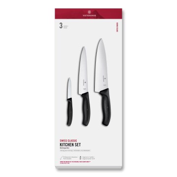 Victorinox - SWISS CLASSIC køkkenknivsæt, 3 dele, sort