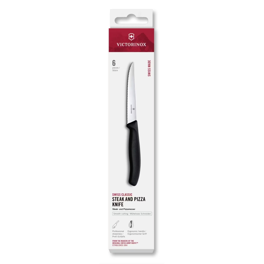 Victorinox - SWISS CLASSIC steakknivsæt 11 cm 6 stk sort
