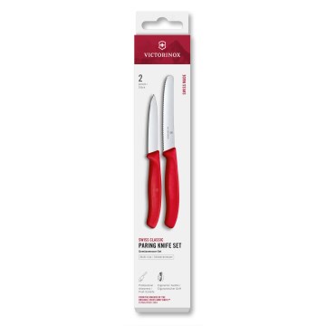 Victorinox - SWISS CLASSIC sæt med 2 grøntsagsknive, røde
