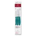 Victorinox - SWISS CLASSIC sæt med 3 køkkenknive til grøntsager, turkis