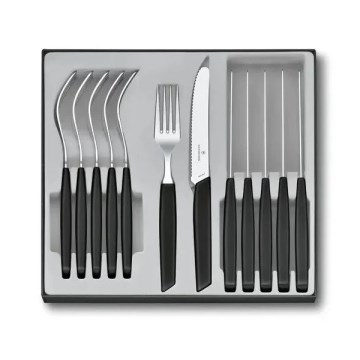 Victorinox - SWISS MODERN 12-delt bestiksæt, sort