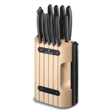 Victorinox - Sæt af køkkenknive i knivblok SWISS CLASSIC, 12 dele, bøg/beige