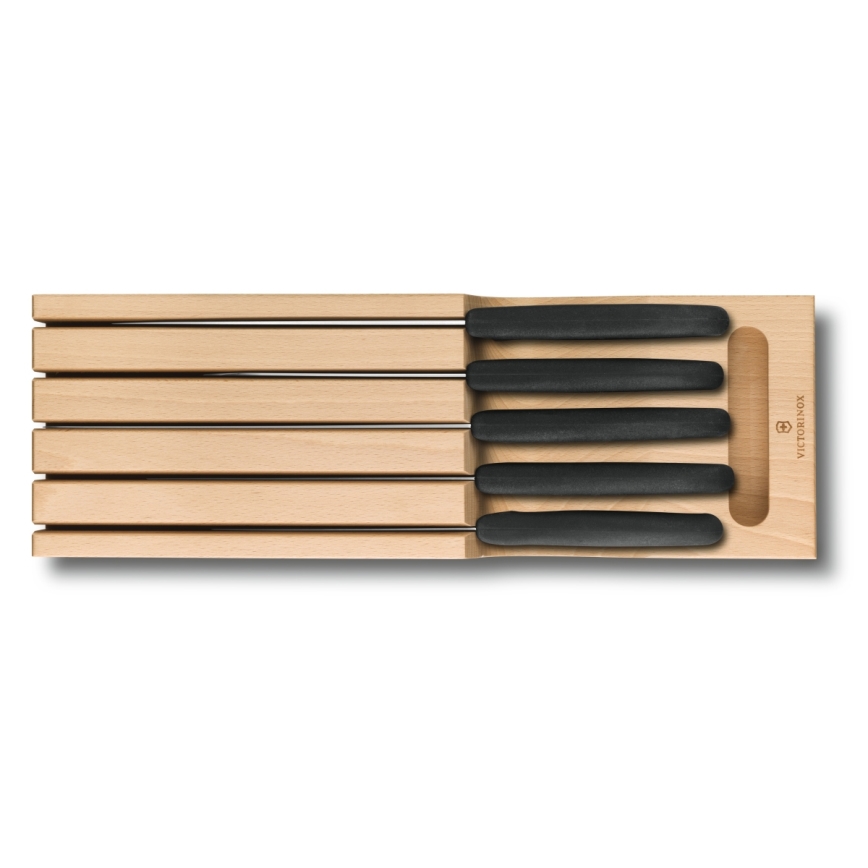 Victorinox - Sæt køkkenknive med knivblok, 6 dele, bøg/beige