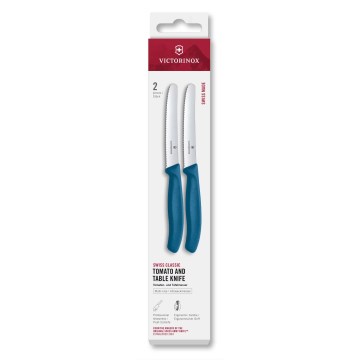 Victorinox - Sæt med 2 grøntsagsknive SWISS CLASSIC 11 cm, blå