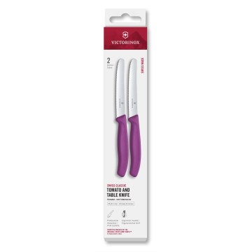 Victorinox - Sæt med 2 grøntsagsknive SWISS CLASSIC, 11 cm, lilla