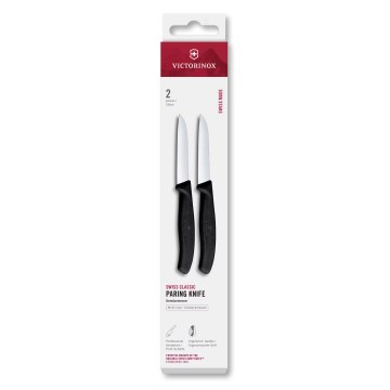 Victorinox - Sæt med 2 grøntsagsknive SWISS CLASSIC 8 cm, sort
