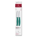 Victorinox - Sæt med 2 grøntsagsknive SWISS CLASSIC, 8 cm, turkis