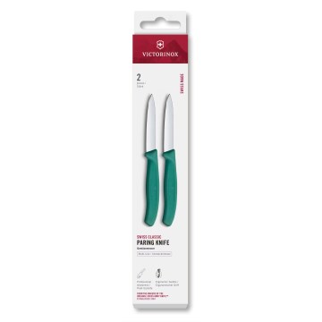 Victorinox - Sæt med 2 grøntsagsknive SWISS CLASSIC 8 cm, turkis