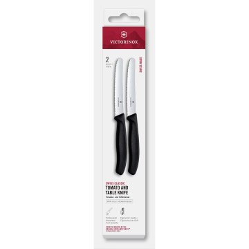 Victorinox - Sæt med 2 professionelle grøntsagsknive SWISS CLASSIC 11 cm, sort