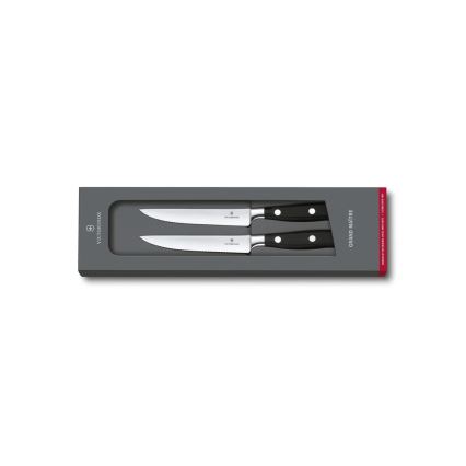 Victorinox - Sæt med 2 steakknive GRAND MAITRE 12 cm, sort