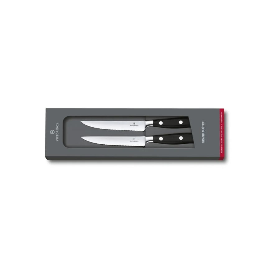 Victorinox - Sæt med 2 steakknive GRAND MAITRE 12 cm, sort