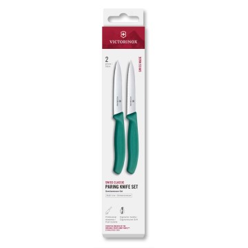 Victorinox - Sæt med 2 stk. grøntsagsknive SWISS CLASSIC 10 cm, turkis